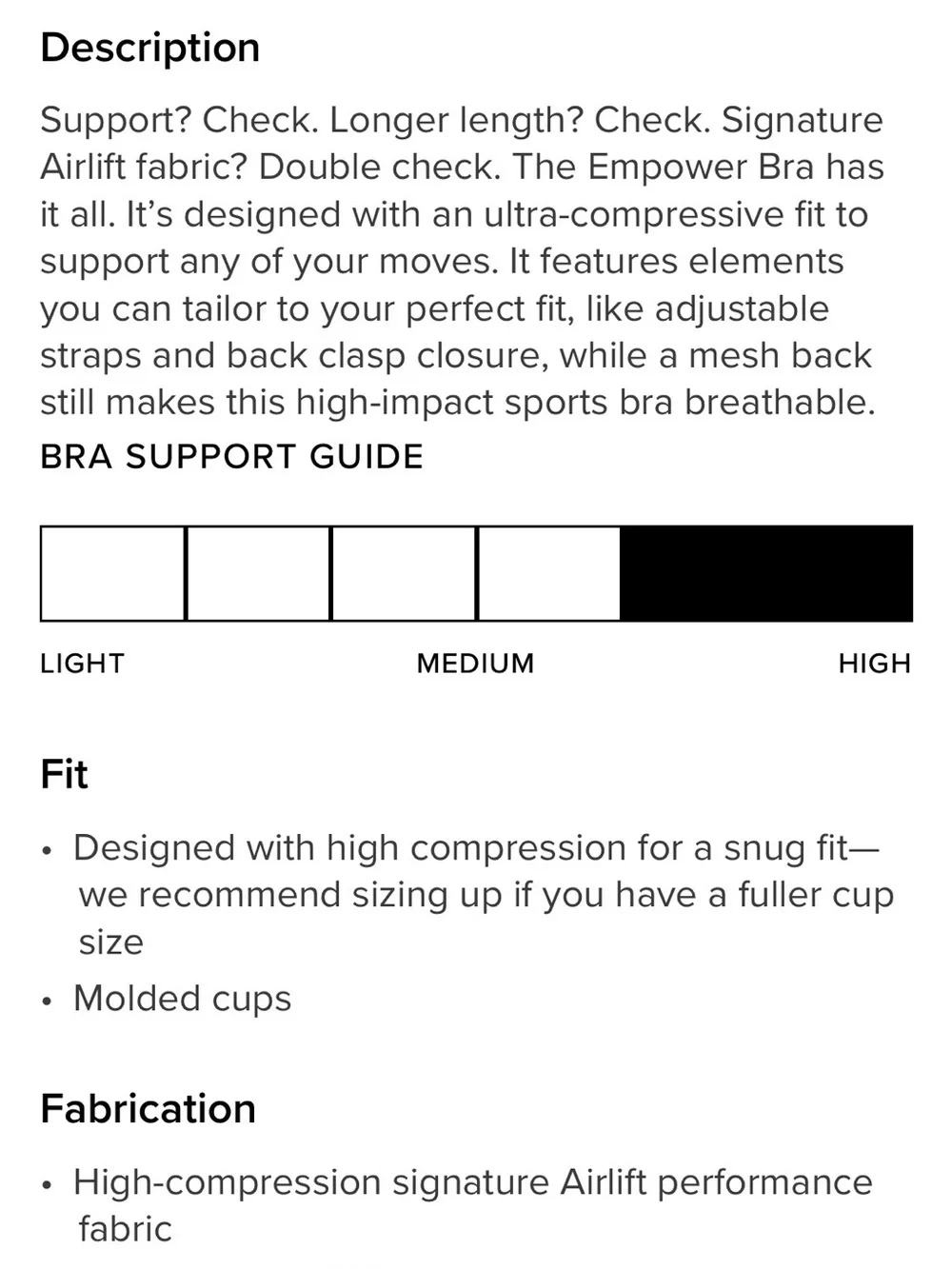 ALO Yoga Women's Black Mesh Back High-Support Sports Bra